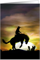 cowboy silhouette 40th birthday card
