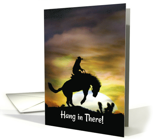 Cowboy Hang in There Bucking Horse Ride card (582321)