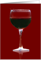 Glass of Red Wine Notecard card