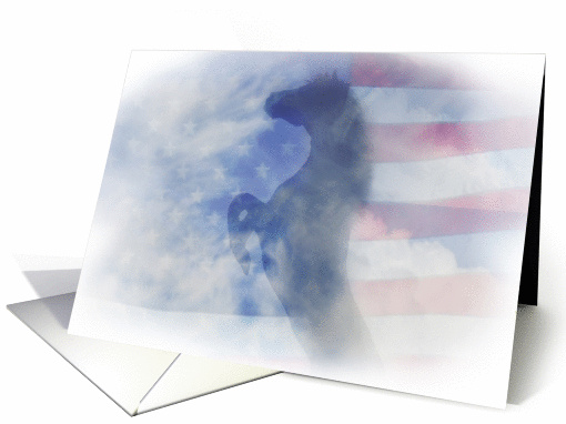 4th of July Freedom, Flag and Horse card (639470)