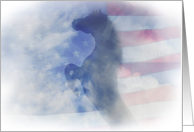 4th of July Freedom, Flag and Horse card
