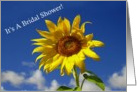 bridal shower sunflower invitation card
