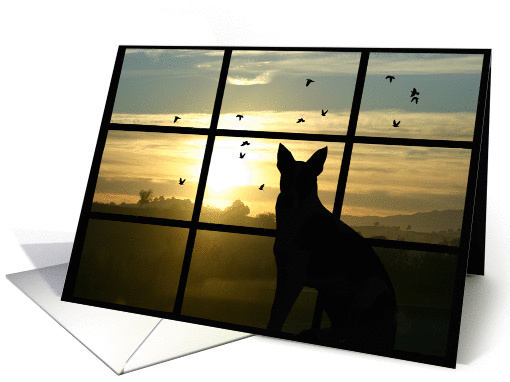 Pet Sitter Thank You Cute Dog In Window card (672004)