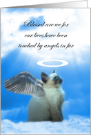 Kitty Cat Angel Sympathy, Loss of Cat, Siamese Cat Sympathy, card