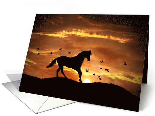 Loss of Horse Sympathy, Condolences Passing of Horse card (700447)