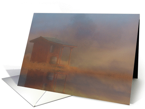 Congratulations on new home, cabin in fog card (873121)