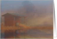 Congratulations on new home, cabin in fog card