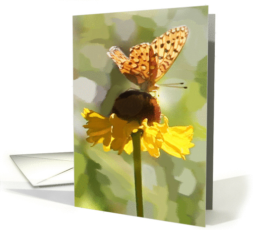 Butterfly and flower birthday card (873227)