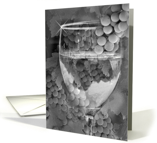 wine glass thank you card (936584)