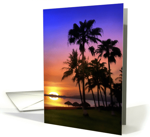 paradise tropical thank you card (943972)