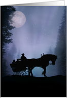 christmas Sleigh Ride in the Moonlight from Across the Miles card