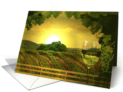 Wine country birthday greeting card (944203)
