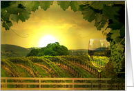 Wine country birthday greeting card