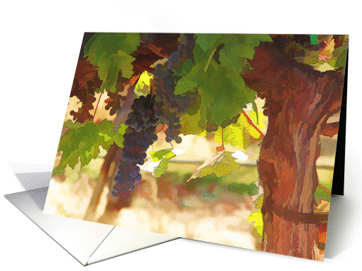 vineyard grapes thank you card (974187)