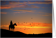 loss of horse sympathy card cowboy and susnet card