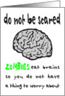 ZOMBIES EAT BRAINS card