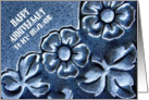 Happy Anniversary Husband Blue Granite Flowers card