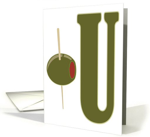 I LOVE YOU - OLIVE U card (1007741)