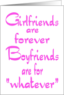 GIRL FRIENDS ARE...