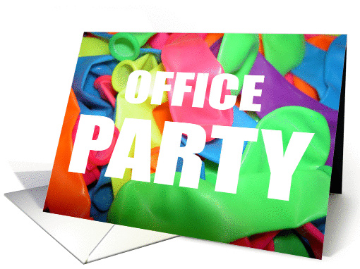 OFFICE/COMPANY PARTY - COLORFUL BALLOONS card (1019317)