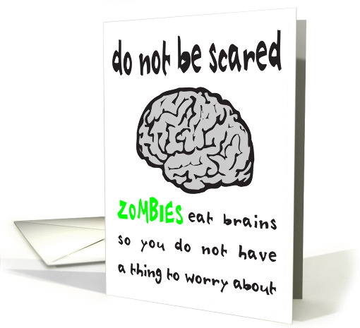 ZOMBIES EAT BRAINS card (1023913)