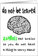 ZOMBIES EAT BRAINS card