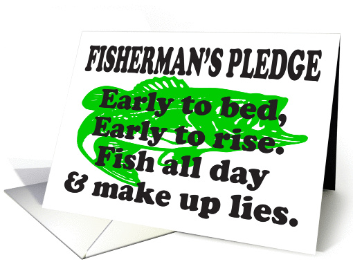 FISHERMAN'S PLEDGE - LARGE MOUTH BASS card (1024431)
