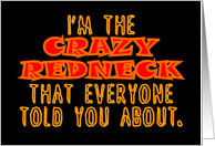 CRAZY REDNECK card