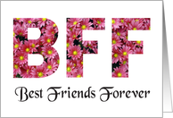 BFF - BEST FRIENDS FOREVER - PINK DAISIES card