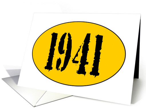 1941 BIRTH YEAR - HAPPY BIRTHDAY card (1063761)