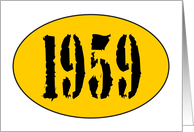 1959 BIRTH YEAR - HAPPY BIRTHDAY card