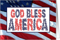 God Bless America card