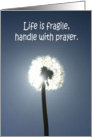 Life Is Fragile card