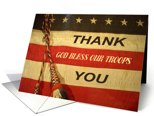 God Bless Our Troops card (873333)