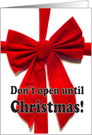 Don'T Open Until...