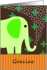 Cute Elephant Gracias card