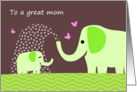 Cute Mother’s Day Elephants card