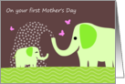 Cute Elephants for 1st Mother’s Day card