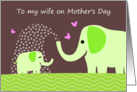 Mother’s Day Elephants for Wife card