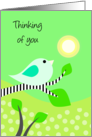 Thinking of You Blue Bird card