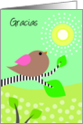 Gracias -Spanish Thank You Bird & Sun card
