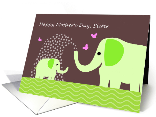 Elephant Mother's Day for Sister card (1432636)