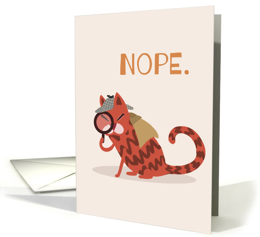 Birthday for Young Looking Person Cat Detective card (1878384)