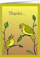 Thanks for listening - yellow birds card