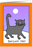 Halloween Cat - Bad Luck? Me?? card