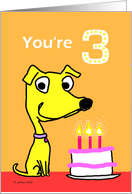Birthday card for 3 year old card
