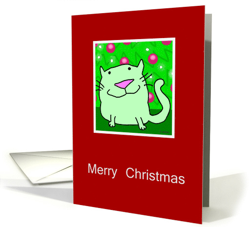 Merry Christmas Cat card (522977)