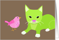 Green Kitten & Pink...