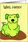 Happy Dog - Hello! card