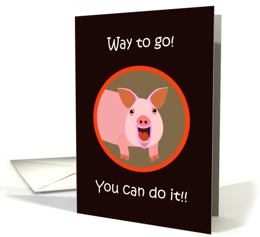 Pig - Vegan Encouragement card (625082)